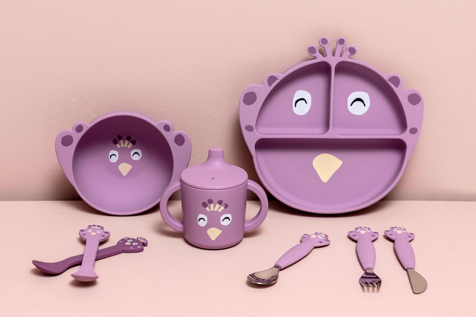 Bol de silicona con ventosa - Mrs. Peacock